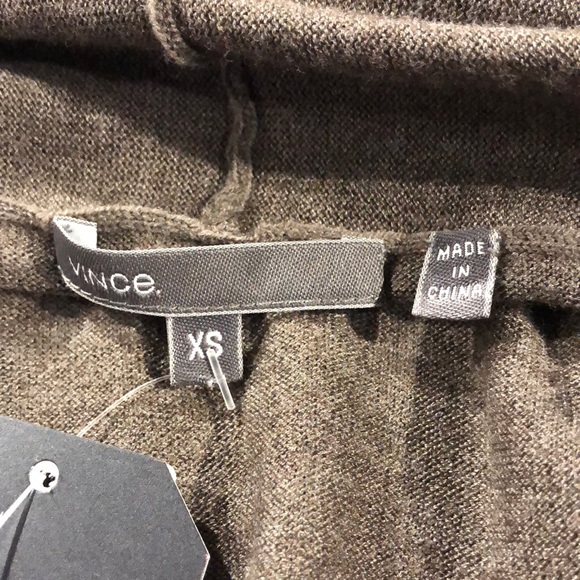 Vince. Marled Brown Tie-Front Cardigan - Picture 9 of 10